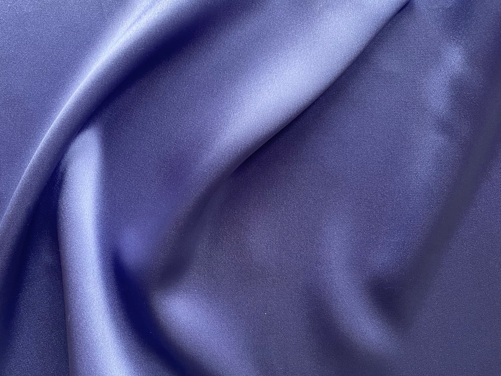 Deep Iris Silk Satin Charmeuse