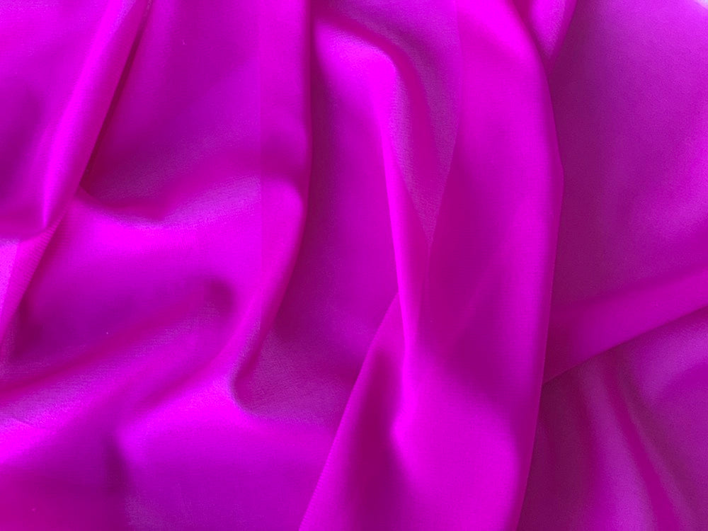 Fierce Fuchsia Stretch Silk Chiffon