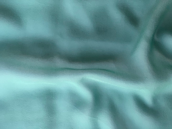 Semi-Sheer Underwater Sea Foam Green Silk Georgette