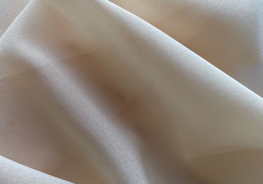 Soft Buttercream Stretch Silk Chiffon (Made in Italy)