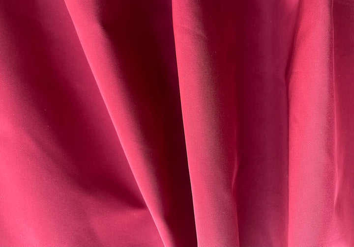 Crisp Cranberry Crush Silk Blend Taffeta (Made in Italy)