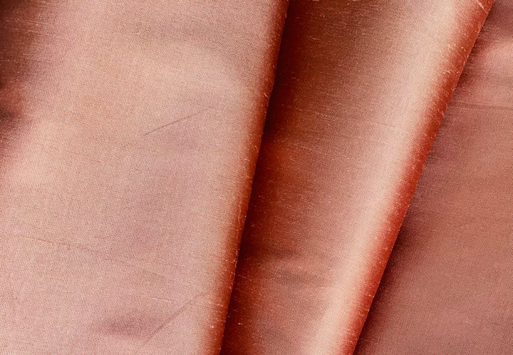 Iridescent Copper Crisp Silk Shantung