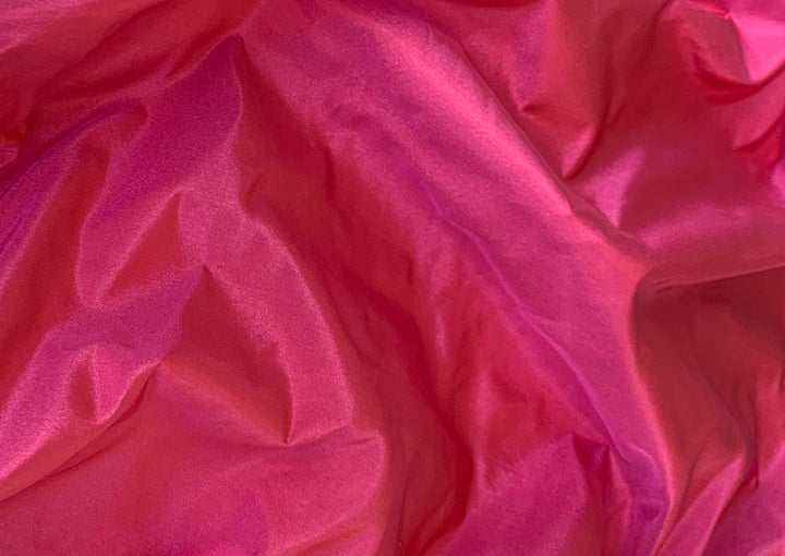 Hot Pink & Orange Iridescent Silk Taffeta (Made in Italy)