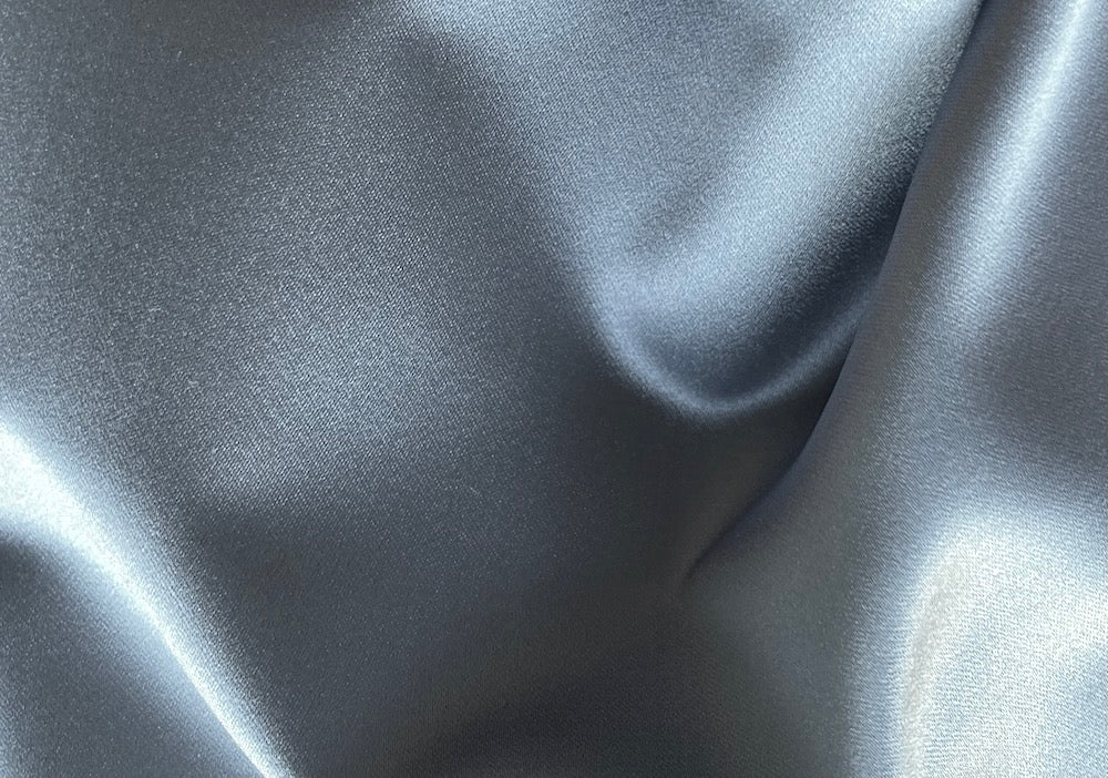 Luxurious Silvery Pearl Silk Duchess Satin (Made in Italy)