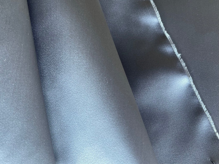 Luxurious Silvery Pearl Silk Duchess Satin (Made in Italy)