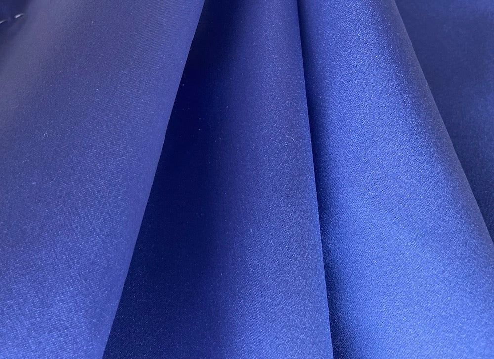 Luxurious Deep Periwinkle Silk Duchess Satin (Made in Italy)