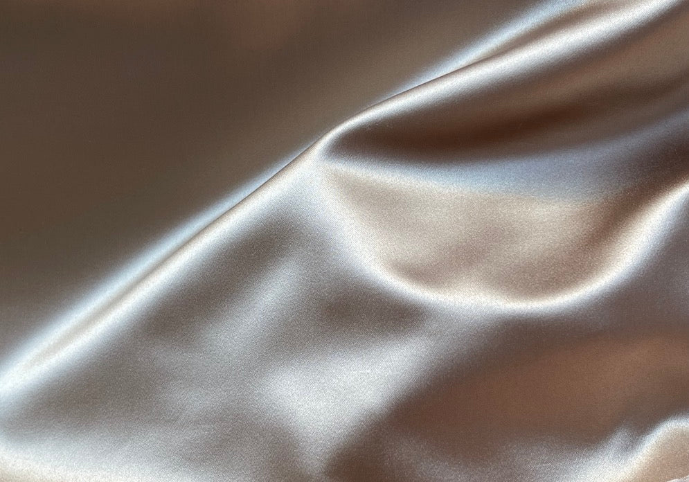 Finest Classic Golden Camel Silk Duchess Satin (Made in Italy)