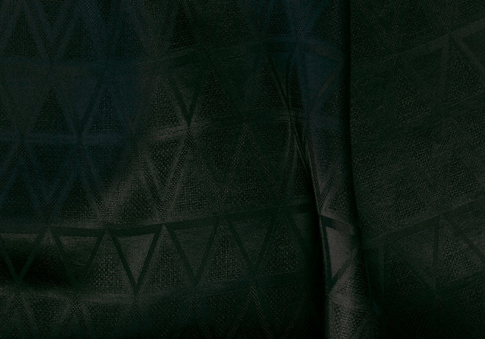 Sophisticated Raven Stacked Triangulation Silk Gazar (Made in Italy)