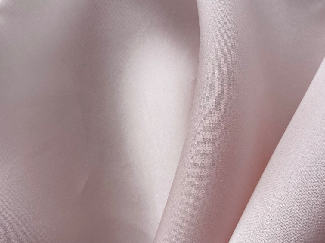 Semi-Sheer Misty Ballet Pink Silk Satin Organza (Made in Korea)