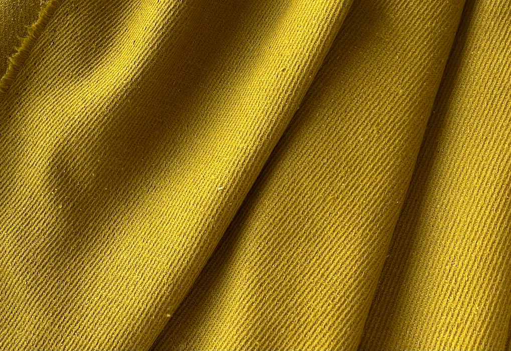 Saturated Spiced Curry Raw Silk Twill (Made in Italy)
