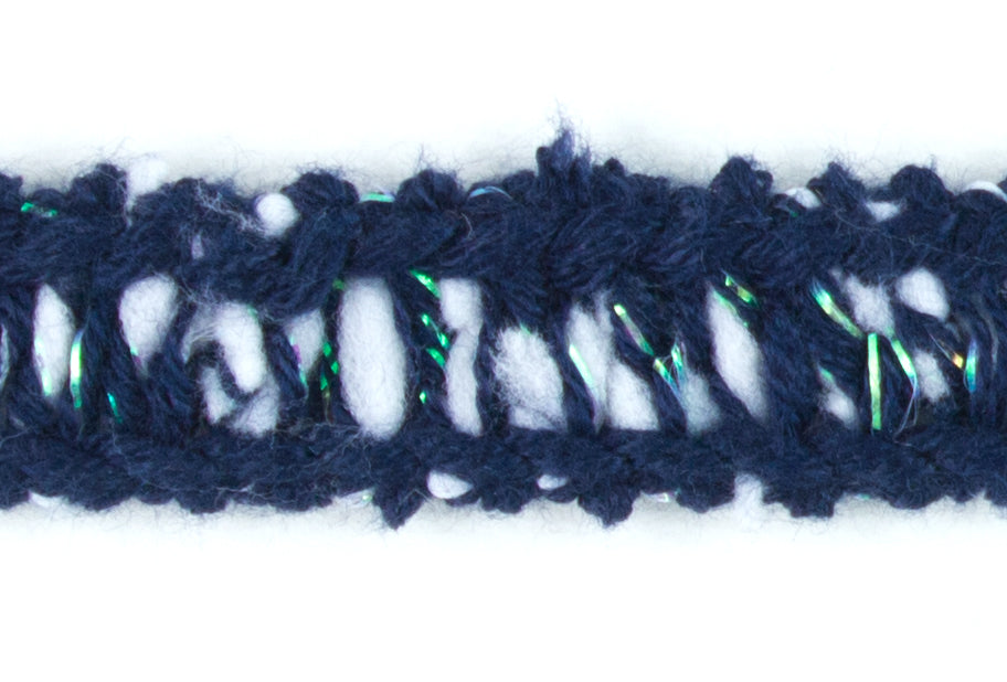 5/8" Blue & White Braided Trim (Made in France)