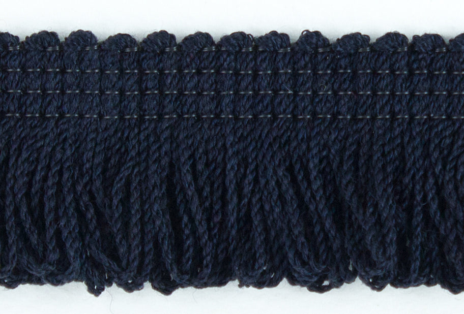 1 1/8" Black Fringed Wool Trim