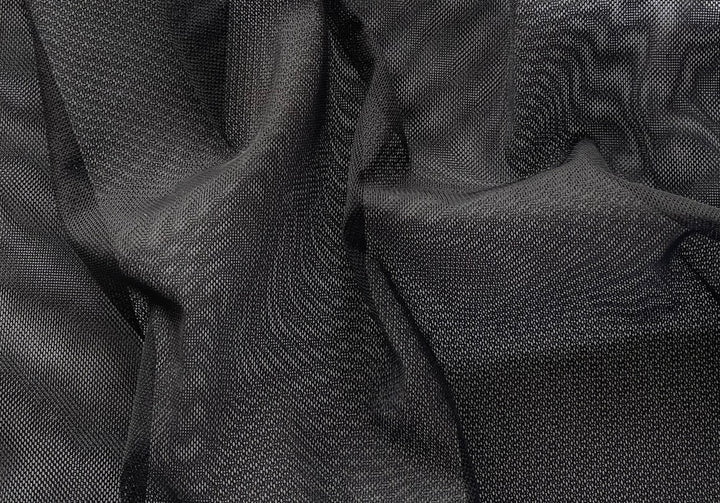Classic Black Polyester & Lycra Tulle (Made in Switzerland)