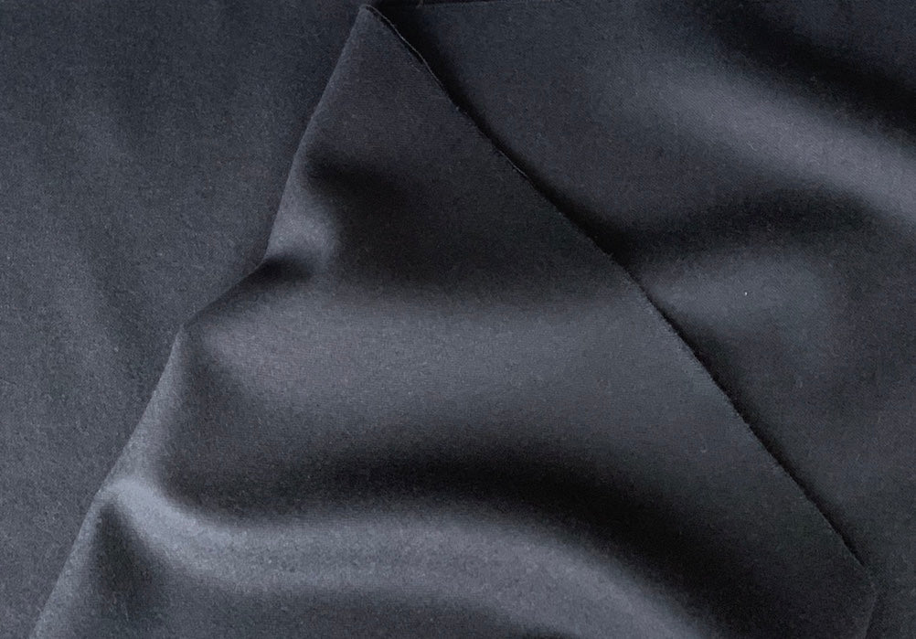 Dark Carbon Gray Wool Flannel