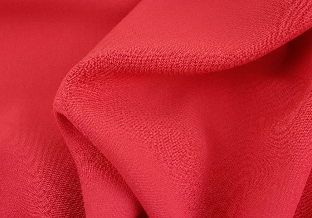 Selvedged Deep Coral Tomato Wool Twill (Made in Italy)