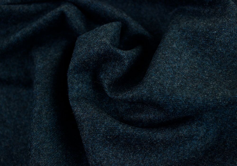 Wool Fabric, Kiton Heathered Teal Blue Virgin Wool Flannel (Made in ...