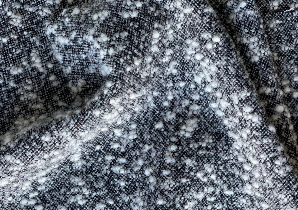 Silk Fabric, Balenciaga Nubby Black & White Wool Bouclé (Made in Italy) –  Britex Fabrics
