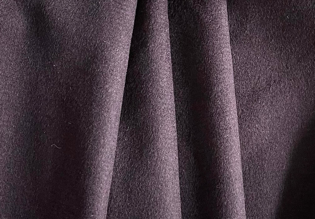 Moody Amethyst & Black Angora Blend Coating (Made in Italy)