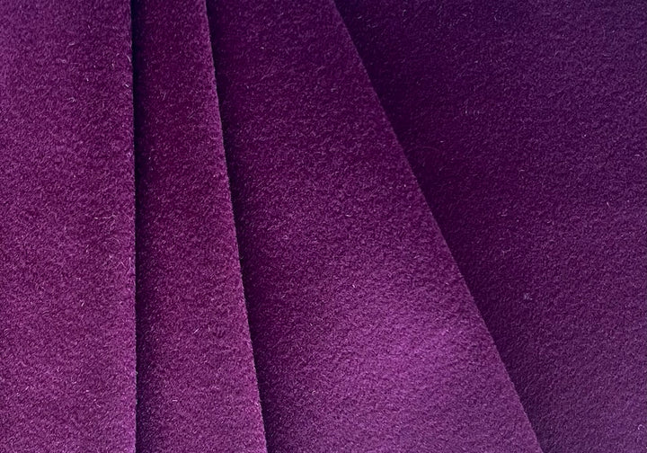 Lush French Violet Wool & Cashmere Blend Coating (Made in Italy)