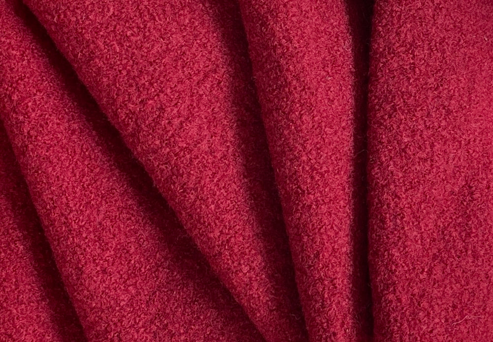 Cranberry Red Boiled Wool Coating