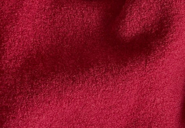 Cranberry Red Boiled Wool Coating