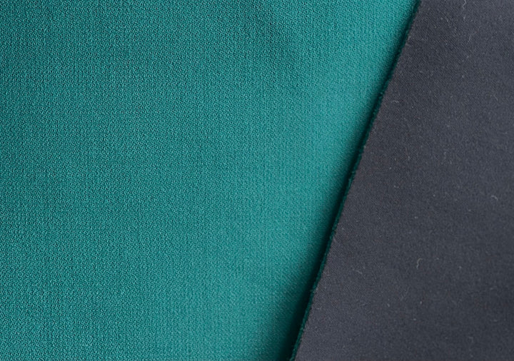 Reversible Wind-Resistant Teal Green & Black Wool Blend Coating (Made in Italy)