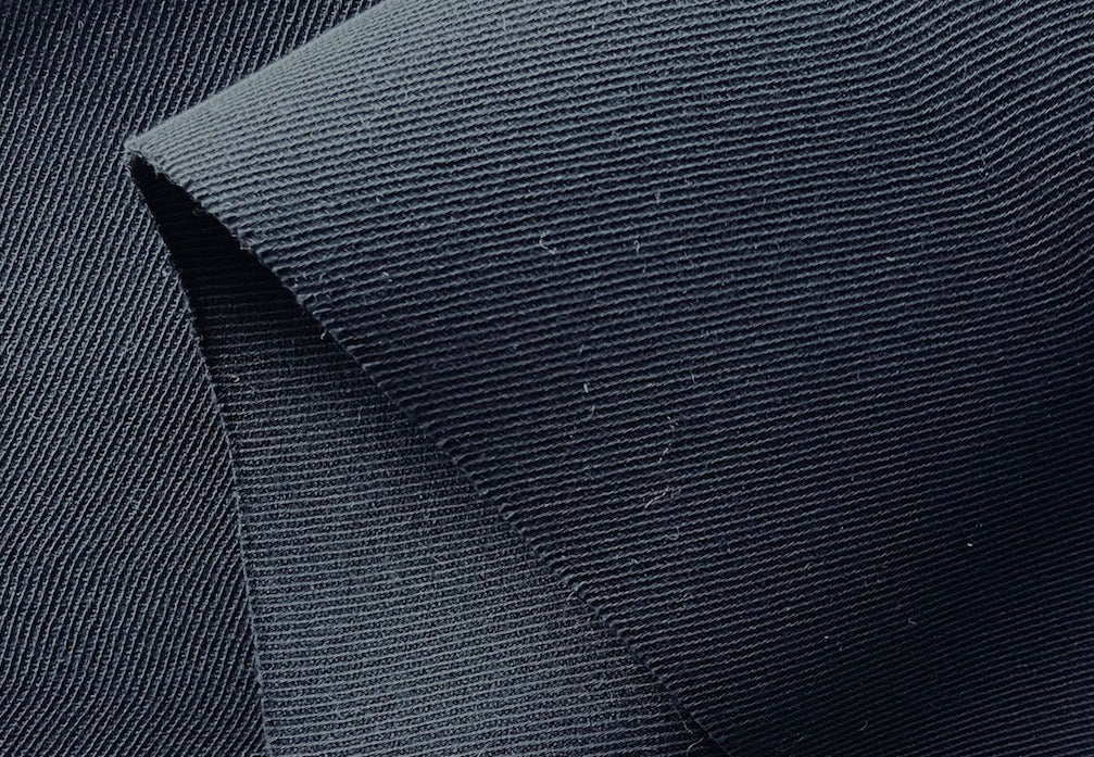 Jet Black Double-Faced Wool Twill Coating (Made in Italy)