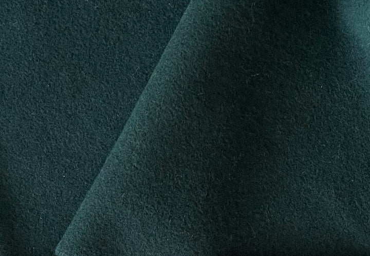 Saturated Spruce Green Wool Melton Coating (Made in Italy)
