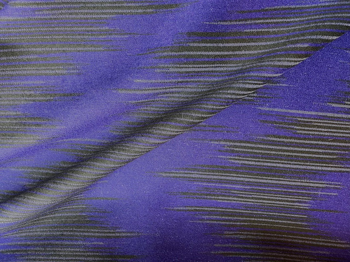 Reversible Royal Purple Stalactites Wool Blend Melton Coating (Made in Italy)