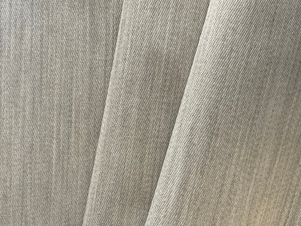 Elegant Mottled Oatmeal Double-Faced Twill Wool Coating (Made in Italy)