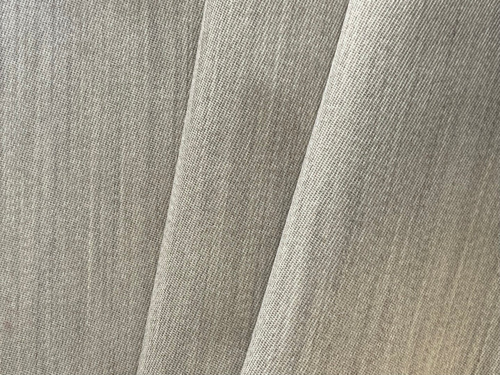 Elegant Mottled Oatmeal Double-Faced Twill Wool Coating (Made in Italy)