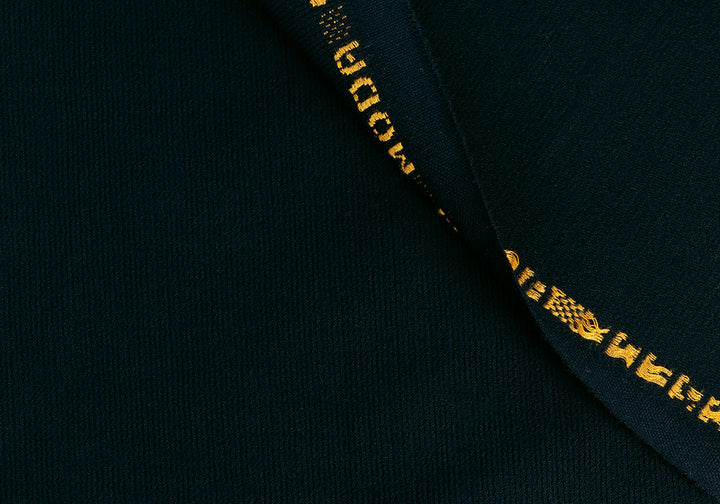 Selvedged Navy Blue Finest Wool Crepe (Made in Italy)