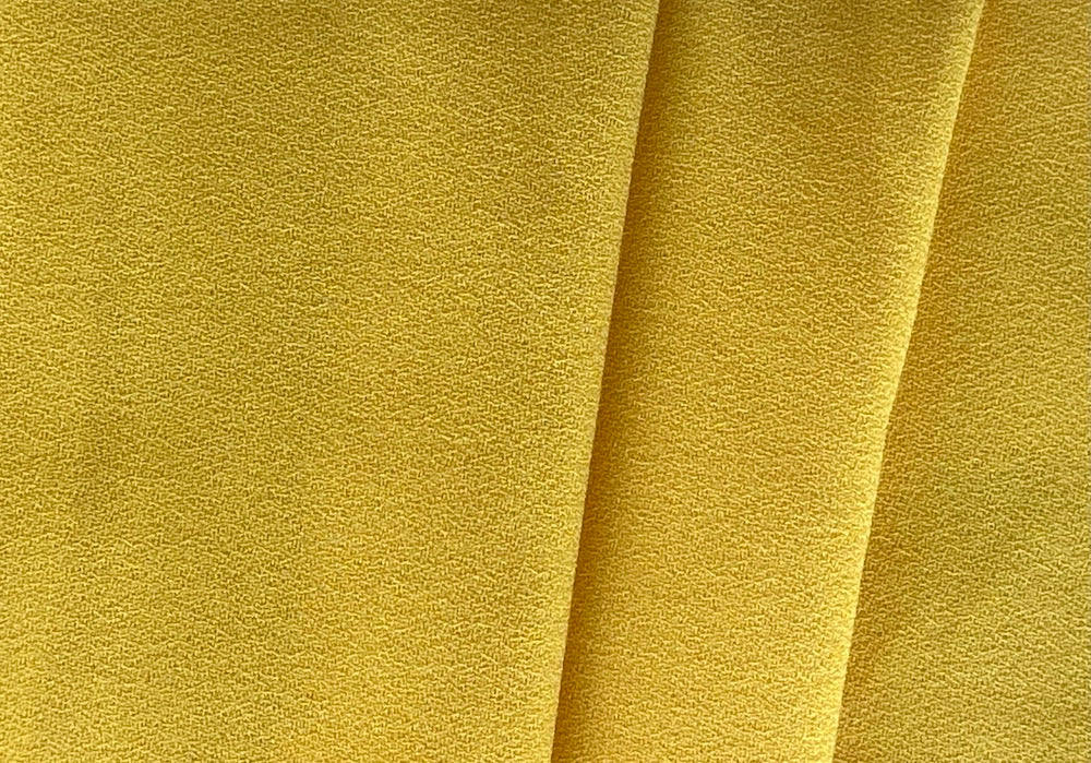 Selvedged Bumblebee Yellow Wool Crepe (Made in Italy)
