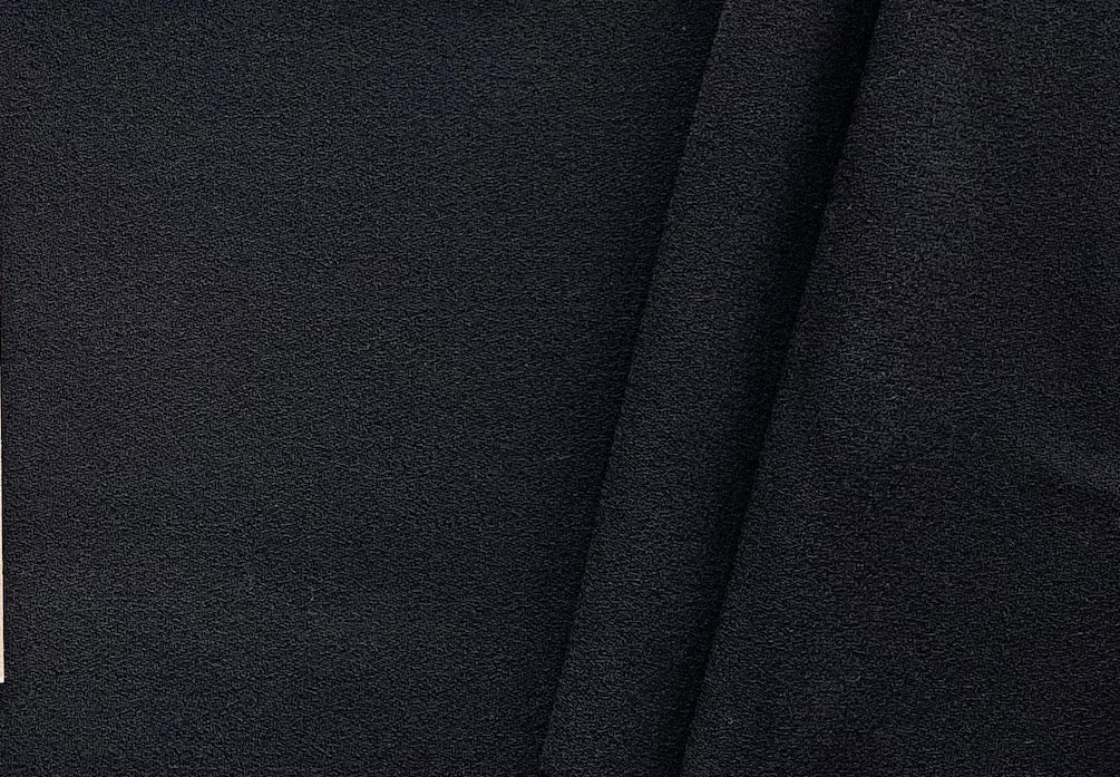 Finest Selvedged Black Wool Crepe (Made in Italy)