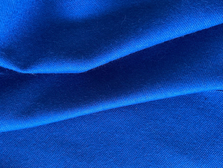 Saturated Royal Blue Virgin Wool Flannel (Made in Italy)