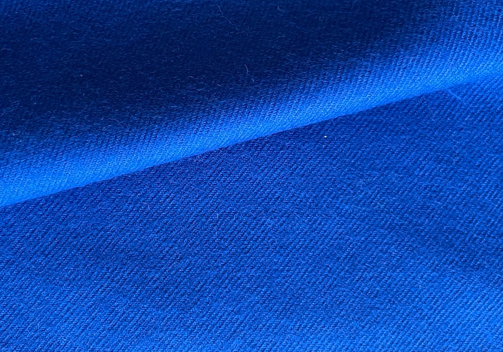 Saturated Royal Blue Virgin Wool Flannel (Made in Italy)
