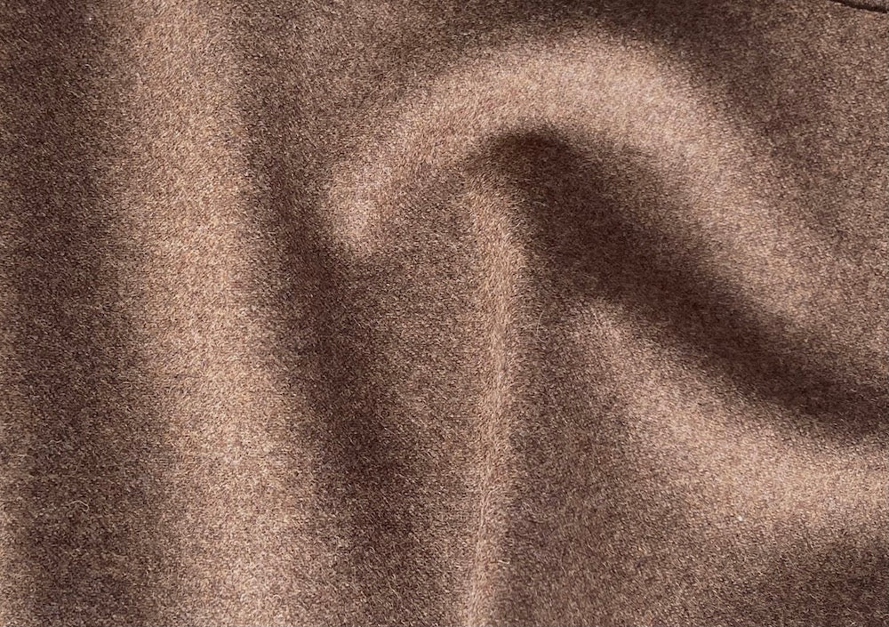 Earthy Heathered Walnut Brown Wool Flannel