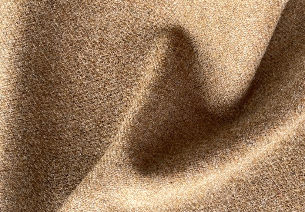 Heathered Wheated Caramel Shetland Wool Flannel