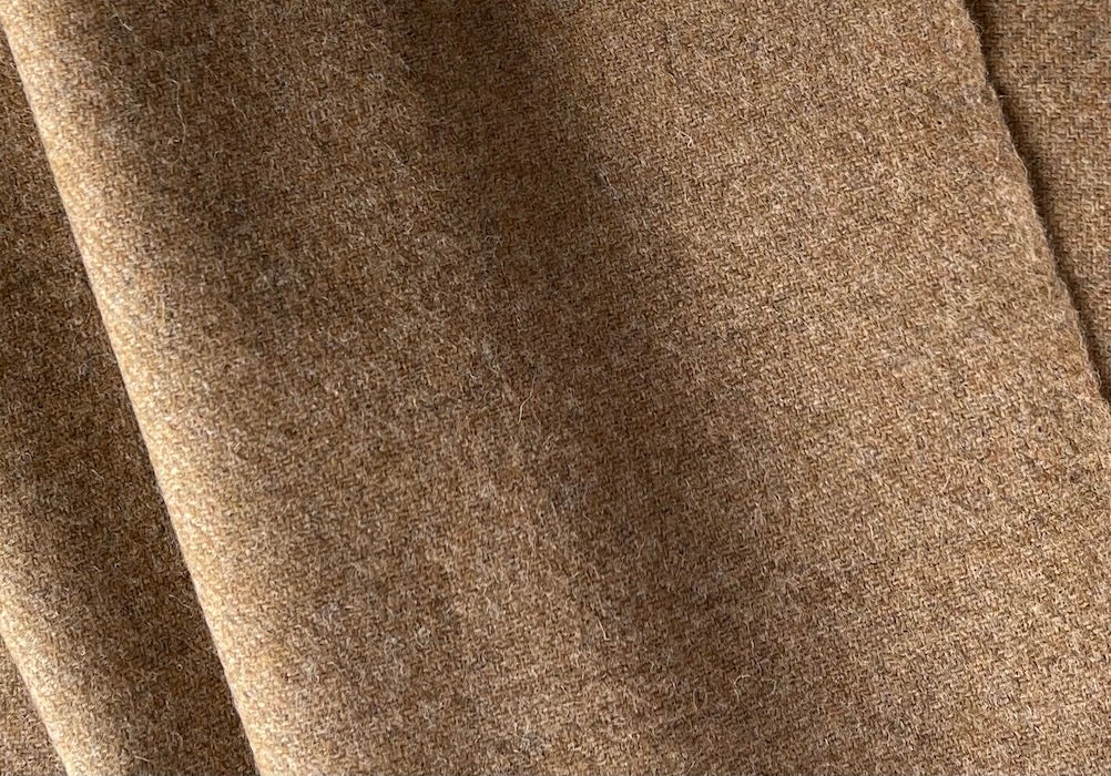 Heathered Wheated Caramel Shetland Wool Flannel