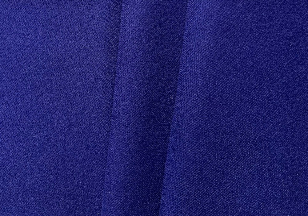 Selvedged Royal Blue Virgin Wool Flannel (Made in Italy)