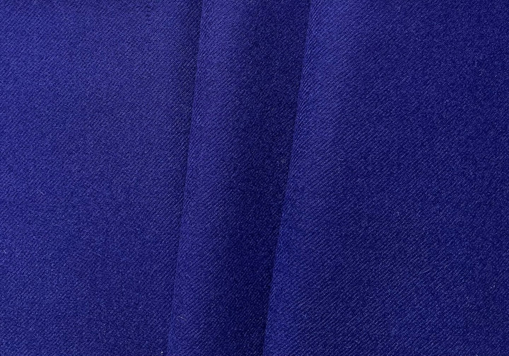 Selvedged Royal Blue Virgin Wool Flannel (Made in Italy)