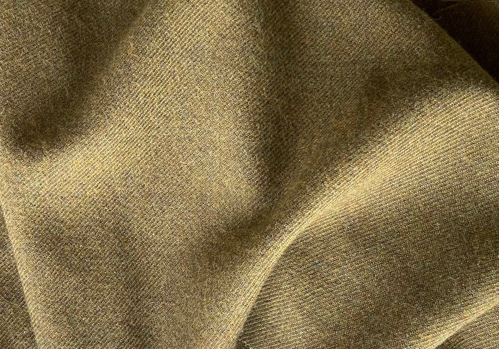 Designer Tanned Ochre Wool & Cashmere Flannel (Made in Italy)