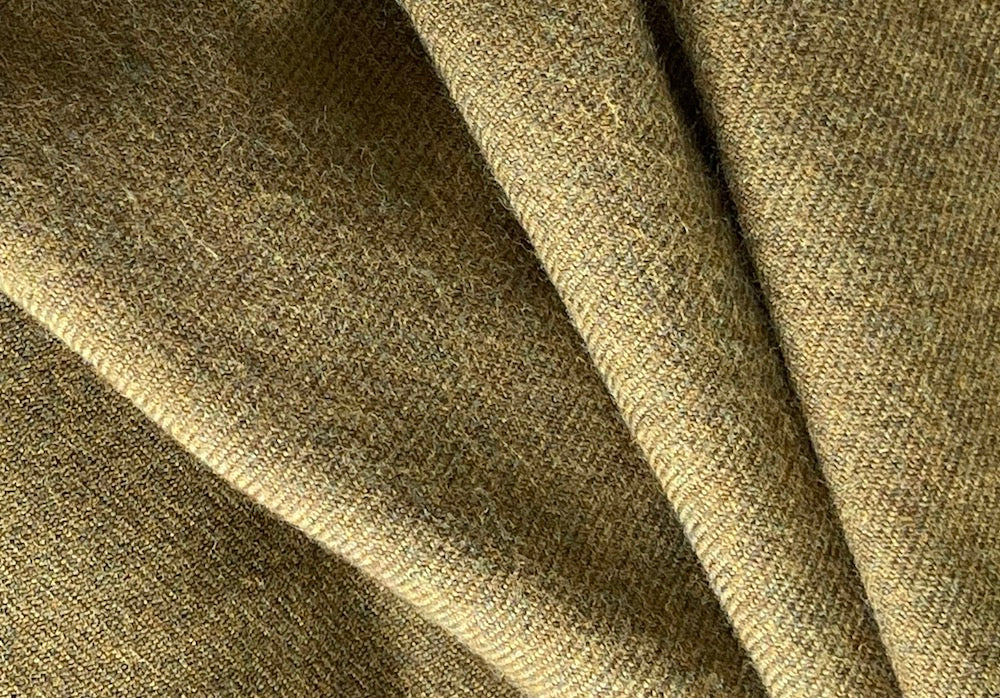 Designer Tanned Ochre Wool & Cashmere Flannel (Made in Italy)