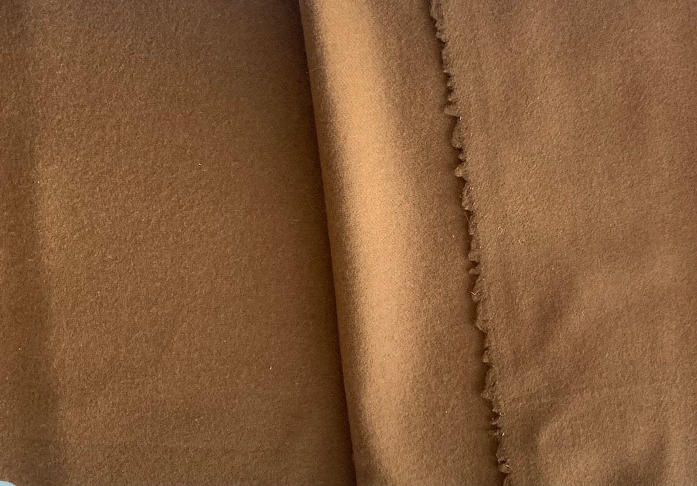 Caramelized Cognac Wool Blend Flannel