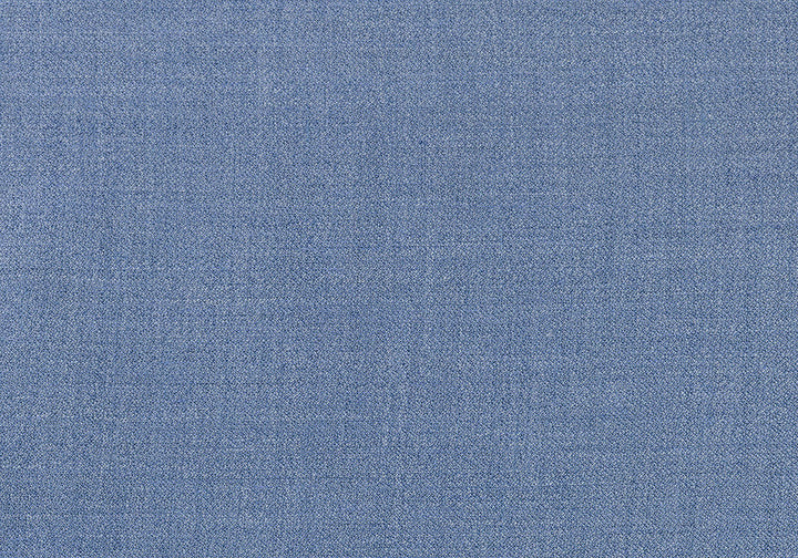 Designer Heather Denim Blue Wool, Silk & Linen Suiting (Made in Italy)