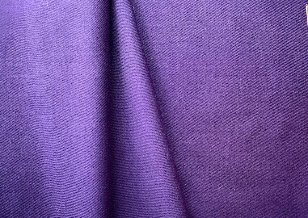 Super 150s Royal Purple Selvedged Wool Twill (Made in Italy)