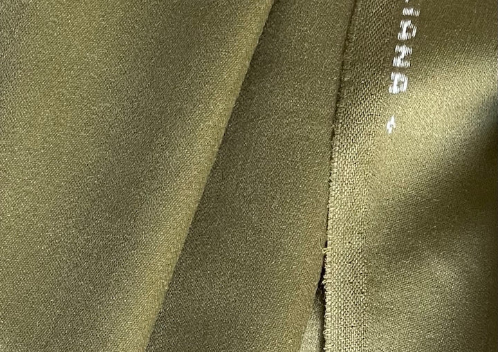 Selvedged Cool Olive Bronze Wool (Made in Italy)