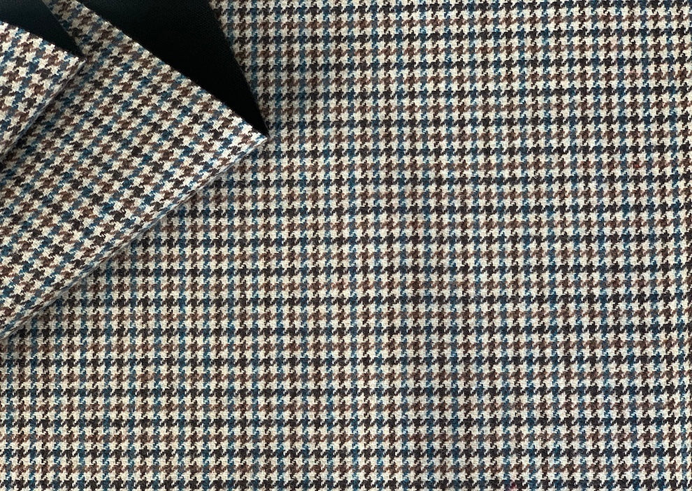 Reversible Teal Blue & Chocolate Wool Plaid
