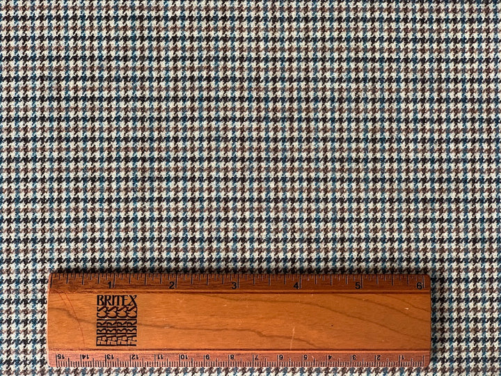 Reversible Teal Blue & Chocolate Wool Plaid