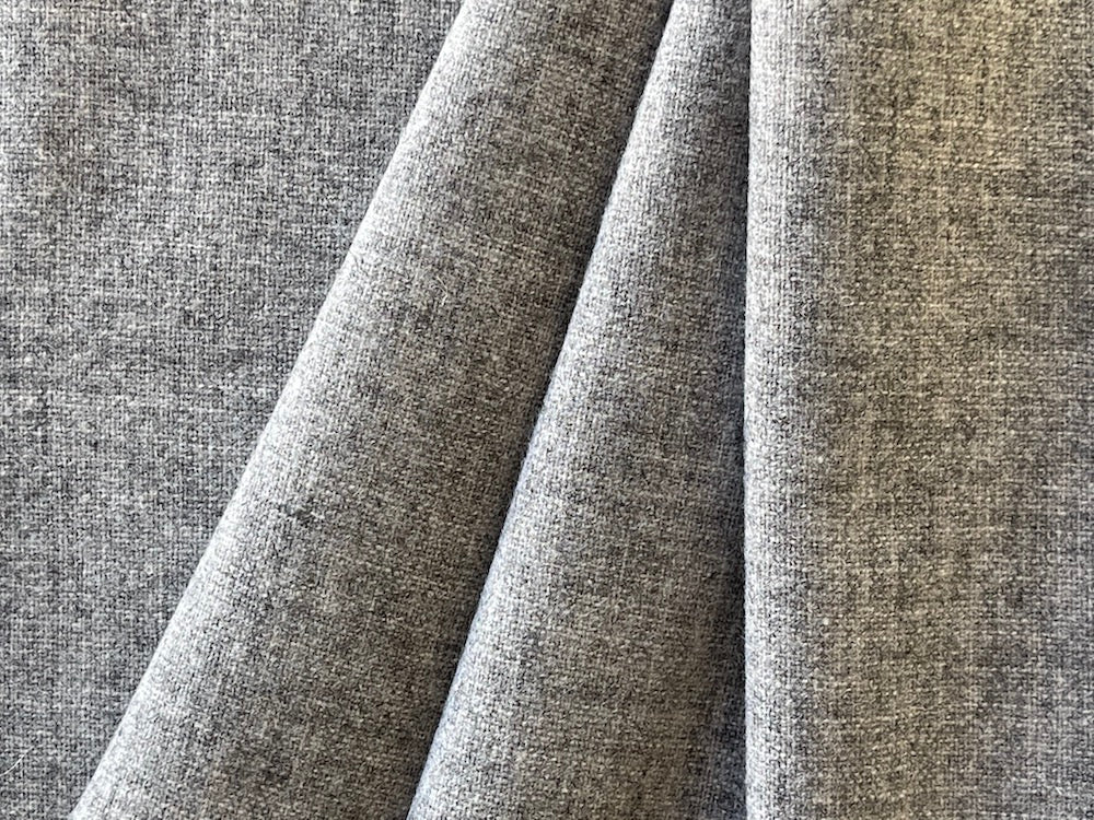 Handsome Pearl Grey & Cream Wool Tweed